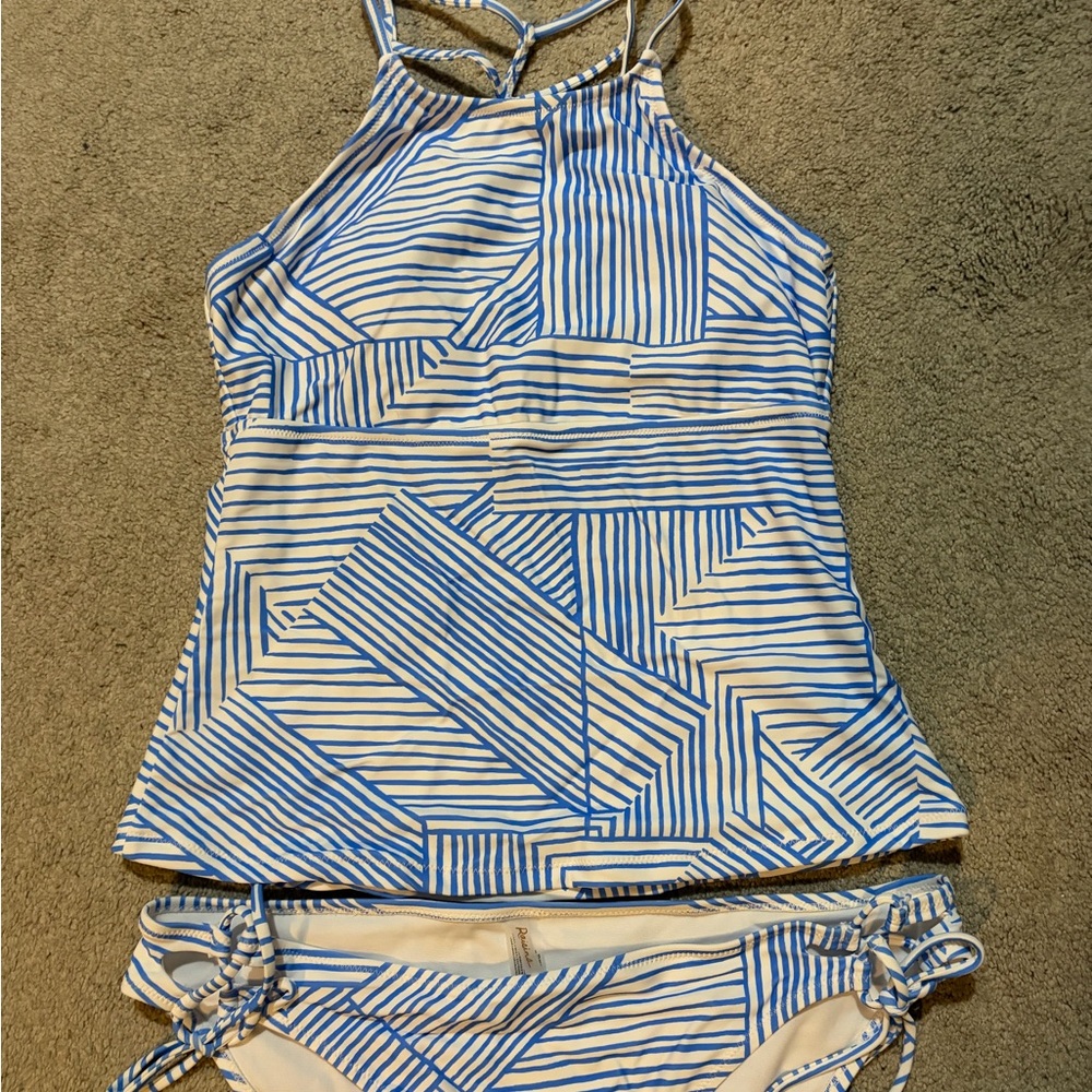 Raisins Blue and White Striped Bathing suit